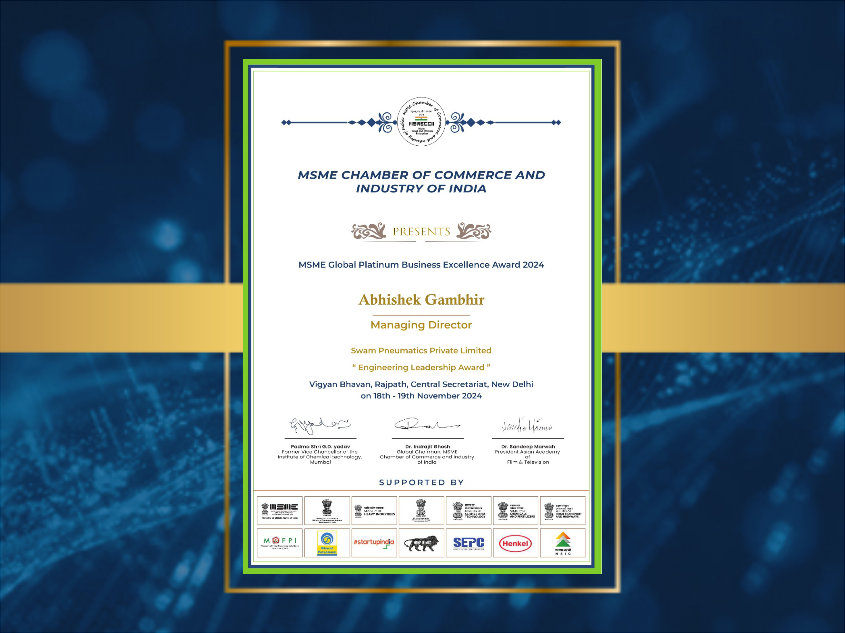 MSME CHAMBER OF COMMERCE AND INDUSTRY OF INDIA